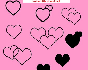 heart outline png heart svg file Heart Outline svg pdf dxf heart valentine's day svg