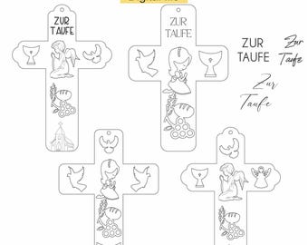 Kommunion Geschenk Kreuz pdf svg dxf , Zur Taufe svg , Datei - Kreuz für Taufe svg , ostern , kommunion svg , zur taufe , cross svg ,dove