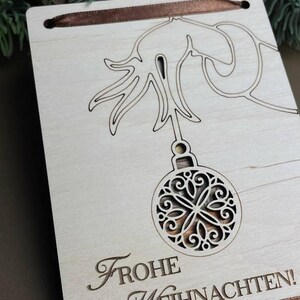 Geldkartenvektor , svg Geldkarten , Lasercut Vorlage , Christmas Geldgeschenkkarte svg pdf png dxf, SVG , Weihnachten image 2