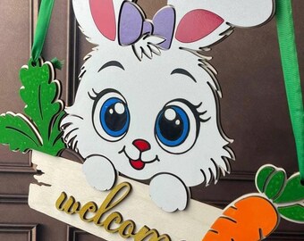 easter svg pdf dxf pdf , easter bunny svg , welcome easter svg , easter door svg