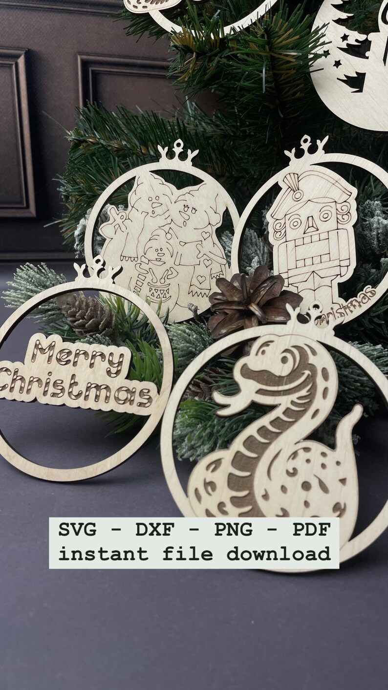 Weihnachtskugeln SVG, WeihnachtsLaserdatei, Weihnachtsschmuck, 2025