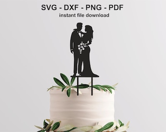 wedding cake topper, SVG instant download png dxf pdf