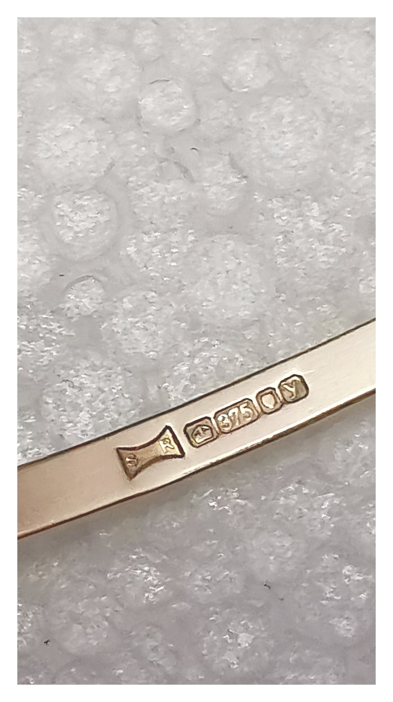 Brand New Petite 9ct Hand Made Solid Yellow Gold Cuff Bangle Uk London