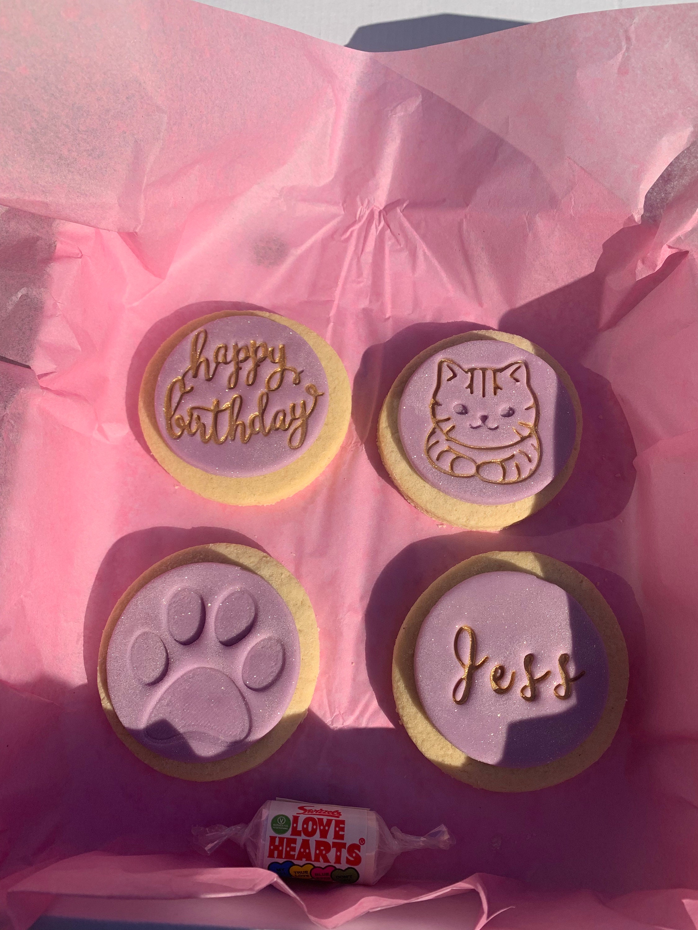 Personalised Cat Themed Biscuits Etsy