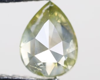 0.36 CT, 5.1 X 3.9 X 2.4 MM, Natural Loose Diamond Light Green Color Pear Shape Diamond, Polished Diamond Ring, Real Diamond Mine, S1023