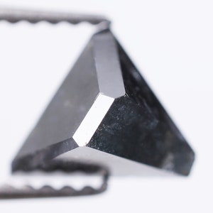 1.12 CT, 7.1 X 5.4 X 5.7 MM, Natural Loose Black Color Unique Shape Flat Polished Beautiful Diamond For Anniversary Gift, Unique Ring, S1515