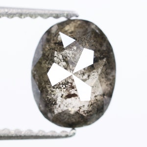 1.48 CT, 7.6 X 6.0 X 3.6 MM, Natural Loose Fancy Black Color Oval Shape Faceted Diamond For Wedding Jewelry, Crystal Diamond Jewelry, S1562