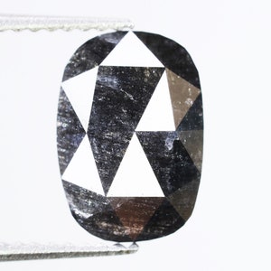 1.77 CT, 10.1 X 7.0 X 2.6 MM, Natural Rustic Fancy Black Color Oval Shape Polished Diamond For Anniversary Gift, Valentine&#39;s Day Gift, S1465
