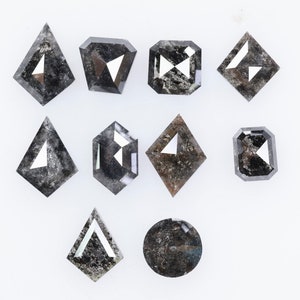 6.87 CT, 8.2 X 6.1 X 2.6 MM, Natural Loose Black Color Mix Shape Beautiful Faceted Diamond For Making Jewelry, Rustic Diamond Jewelry, S1512
