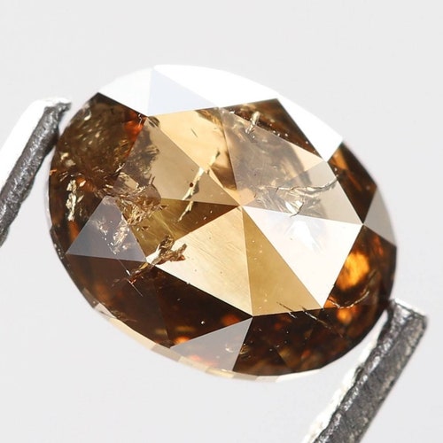 0.51 CT, 5.5 X 4.2 X 2.3 MM, Natural Loose Diamond Champagne Color Oval Shape Polished Diamond, Real Crystal Diamond, Mine Diamond Ring, shops S86