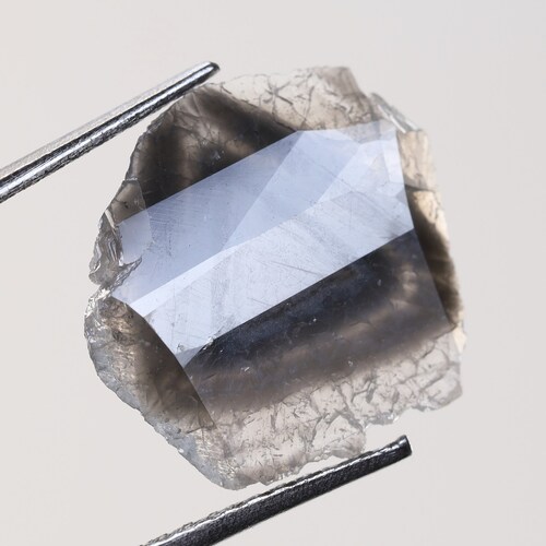 1.19 CT, 12.2 X 11.5 X 1.1 shops MM, Natural Loose Diamond Gray Black Color Unshaped Flat Polished Diamond, Earth Mine Stone, Diamond Rings, S893
