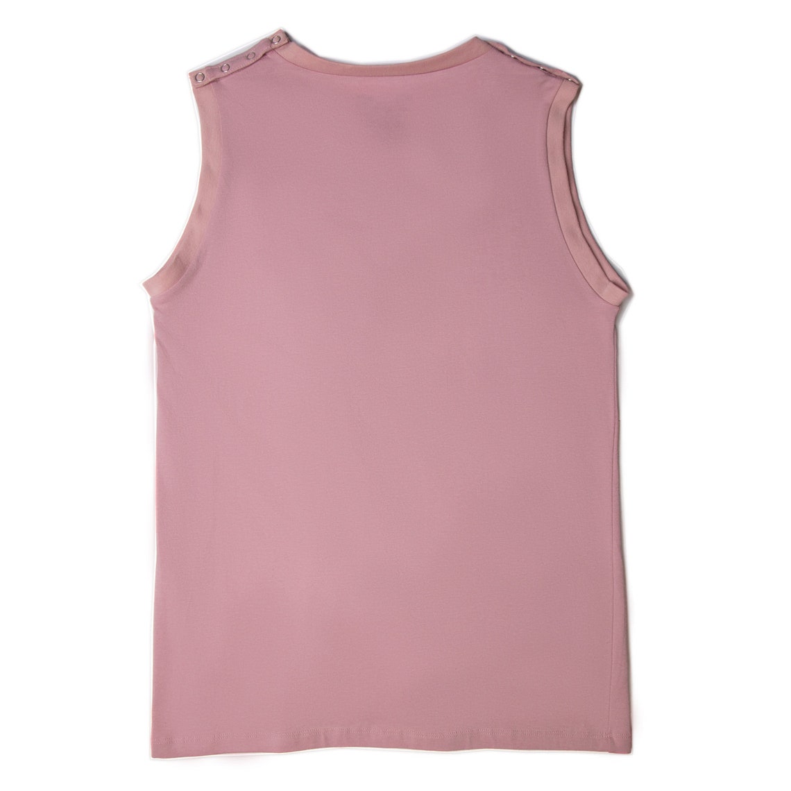 Chemo Top With Chest Port Access in Color Blush, Chemotherapy Shirt With Snaps for Cancer