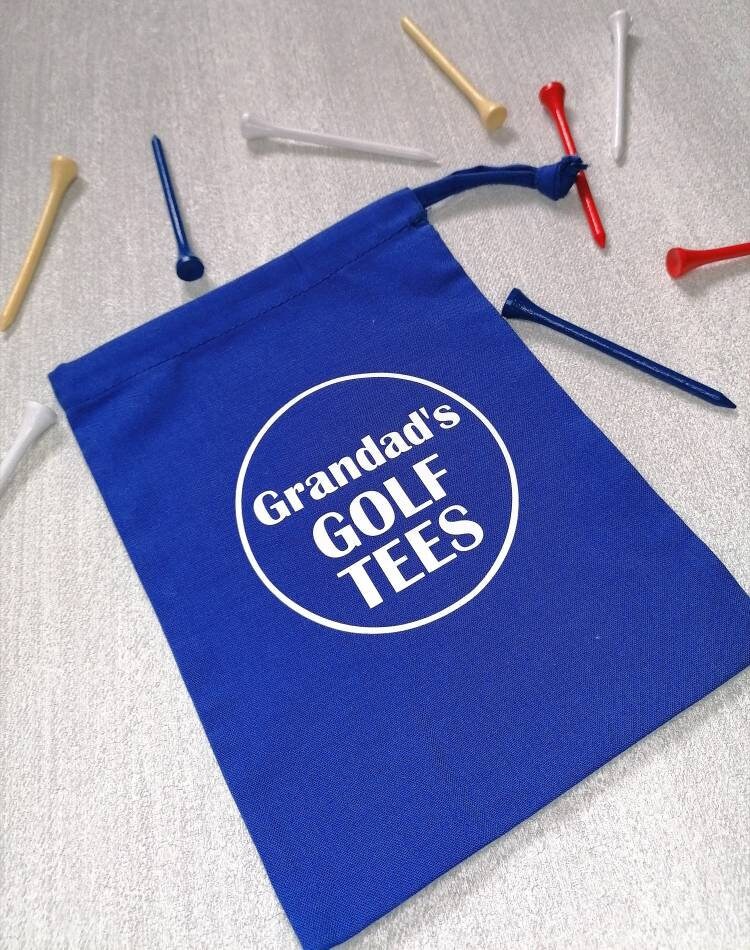 Personalised Custom Golf Tee Bag Golf Accessory With Golf Tees Etsy