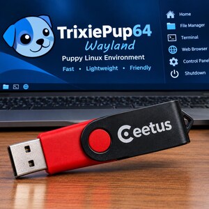 Live Linux Bootable USB Drive 4GB - Alpine Standard x86_64 or TrixiePup64-Wayland - Puppy Linux Lightweight Linux - Choose Version