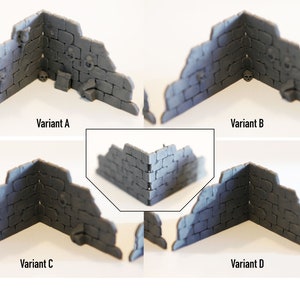 HeroQuest Miniatures - Dungeon walls, corners