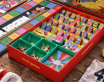 Magical Athlete Insert Organizer | Board Game Storage | Card & Token Holder | Fits Sleeved Cards | Game Box Insert