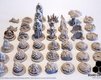 Terrain Miniatures compatible with Dragon Eclipse – Epic 41-Piece Set for Tabletop Adventures | Fantasy Board Game Terrain