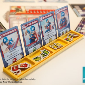 Caja de fichas para portatarjetas Marvel United / Bandeja para fichas para tarjetero
