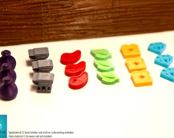 Plastic token set for Flamecraft 210 pcs.
