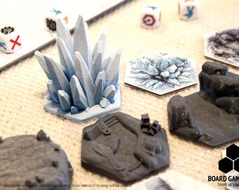 ホスの戦いの3D地形セット - 段ボールトークンの代替品