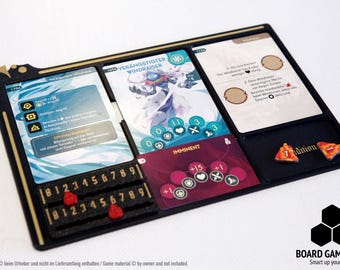Dragon Eclipse Player Board & Enemy Board | Epic Player Board for Mystling, Abilities and Tokens | Tabletop Board Game Accessory