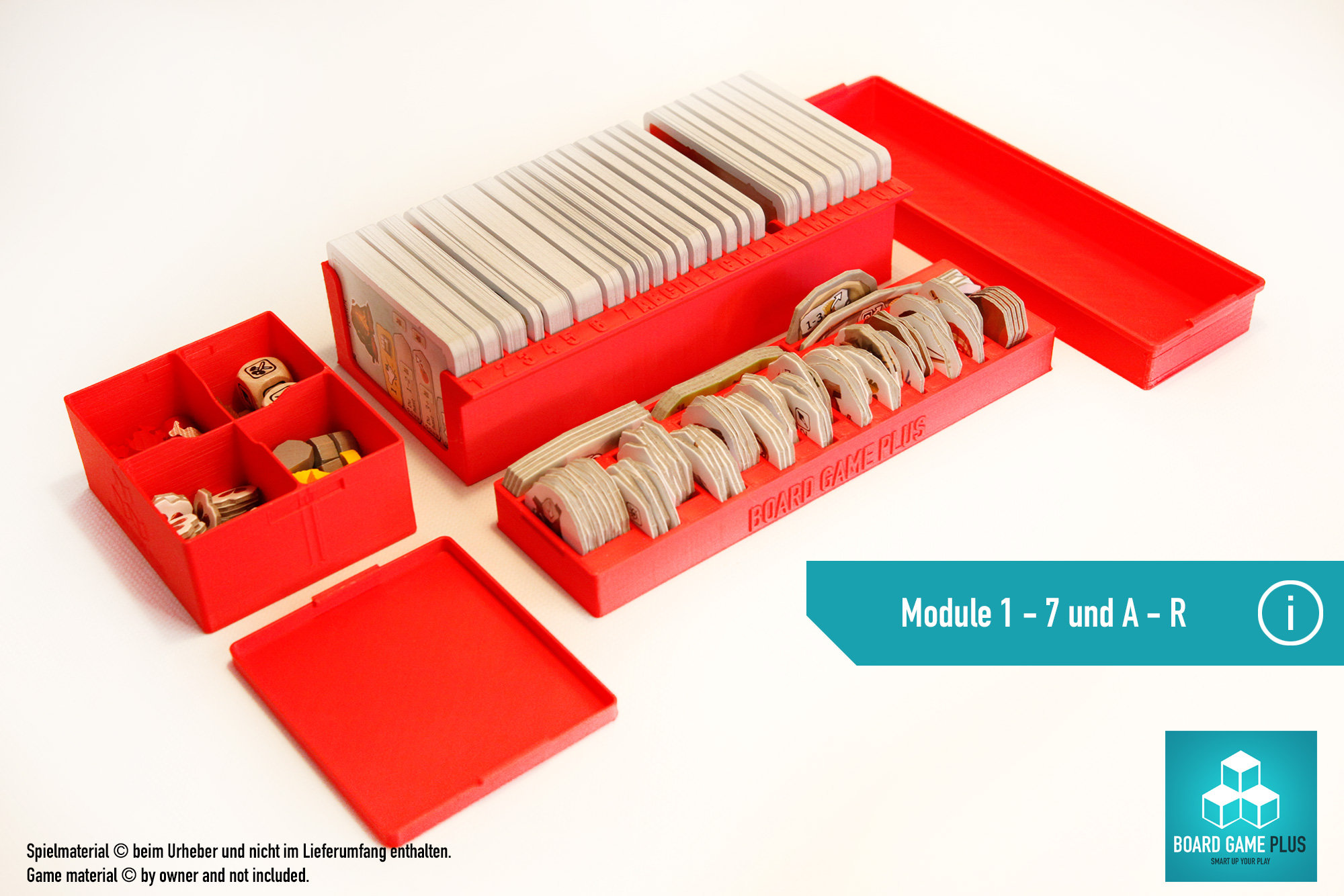 Paleo board game organizer / inlay with lid for super fast setup