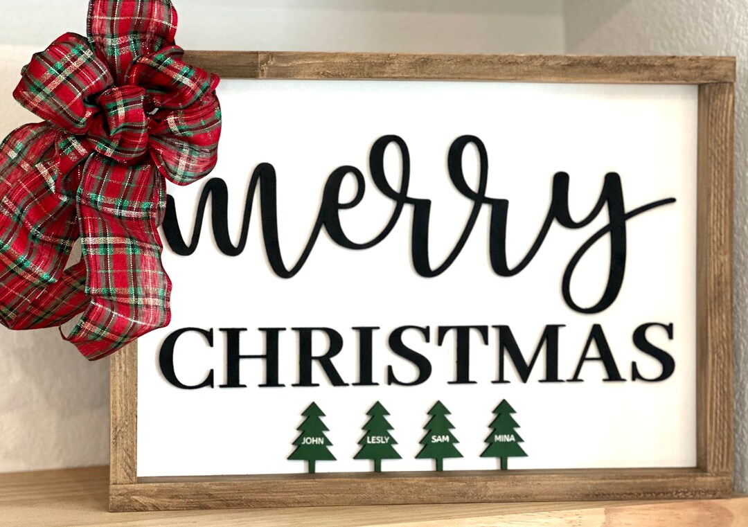 Merry Christmas Sign Merry Christmas Christmas Decor Etsy
