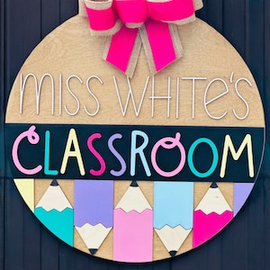Classroom sign, teacher sign, classroom door hanger, welcome sign, welcome classroom sign, teacher welcome sign
