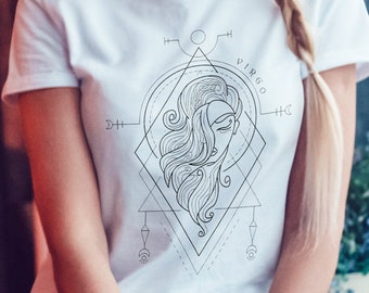 Virgo Zodiac T-Shirt | 100% Organic Cotton | Star Sign Tee | Astrology Gift For Virgo