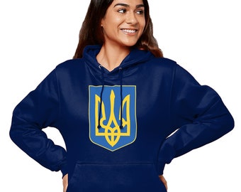 Ukraine Hoodie | Coat of Arms | Map & Flag | Front and back printed hoodie