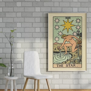 The Star Tarot Karte Poster | Tarot Print A2, A3, A4