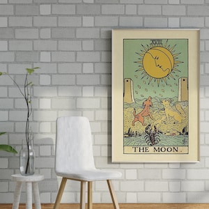 The Moon Tarot Karte Poster | Tarot Karte Print