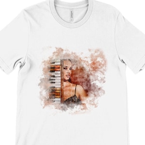 Alicia Keys T-Shirt | Alicia & Piano Print Tshirt | RnB Soul 00s Tee