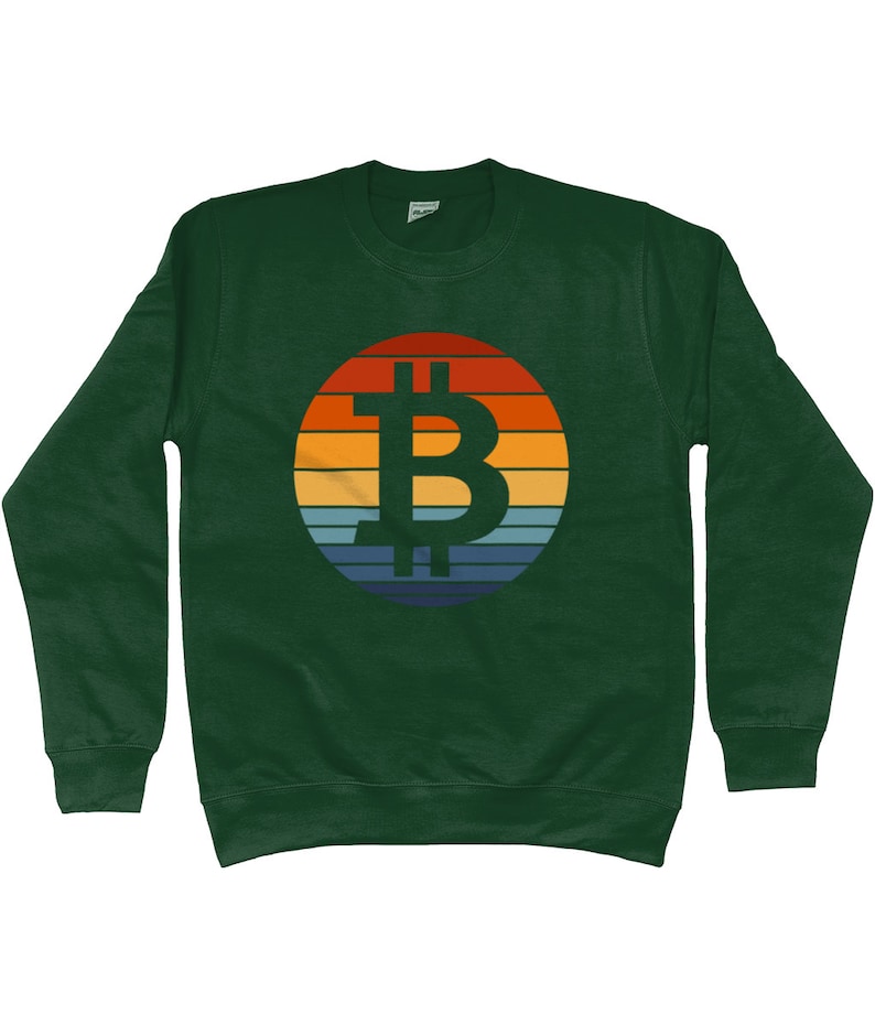 Bitcoin Sunset Sweatshirt Bitcoin Shirt Crypto Jumper Bitcoin Cryptocurrency Sweatshirt image 4