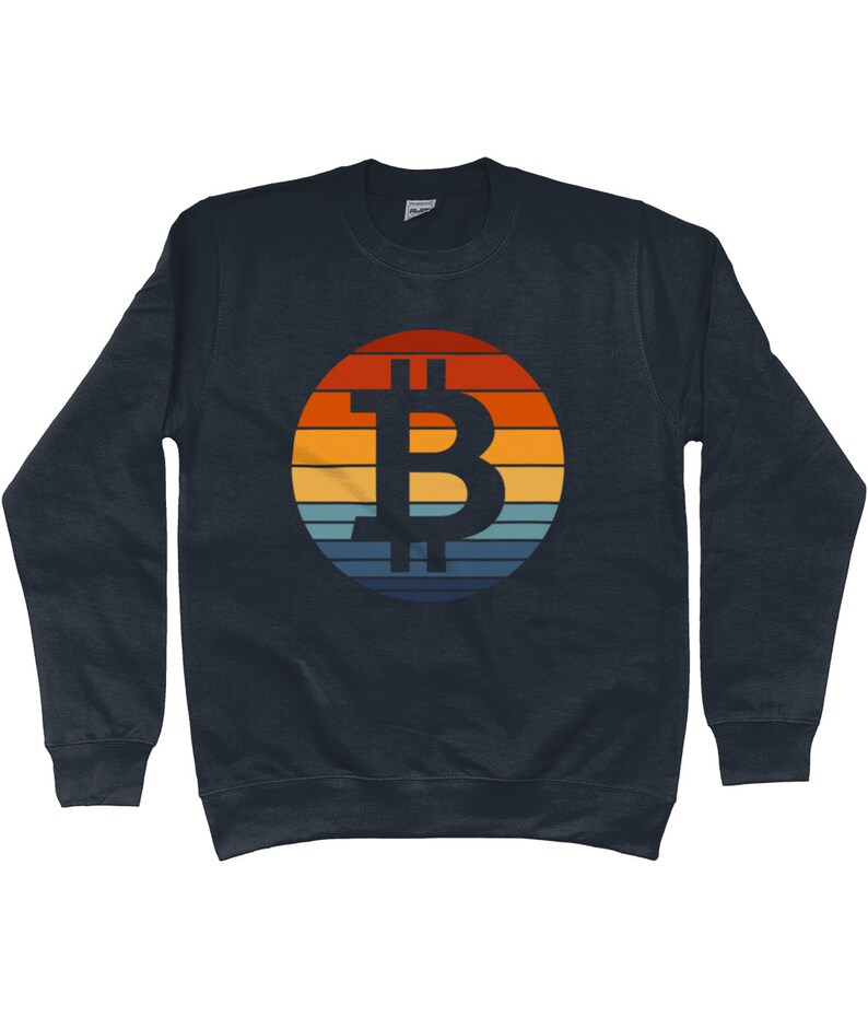 Bitcoin Sunset Sweatshirt Bitcoin Shirt Crypto Jumper Bitcoin Cryptocurrency Sweatshirt image 3