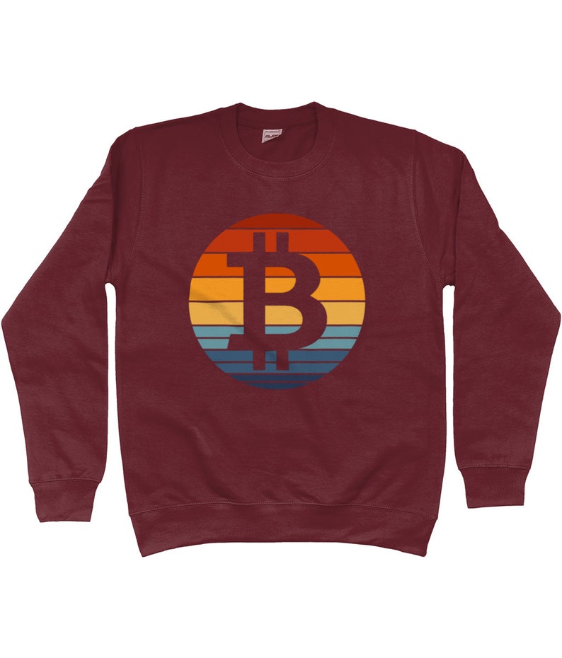 Bitcoin Sunset Sweatshirt Bitcoin Shirt Crypto Jumper Bitcoin Cryptocurrency Sweatshirt image 5