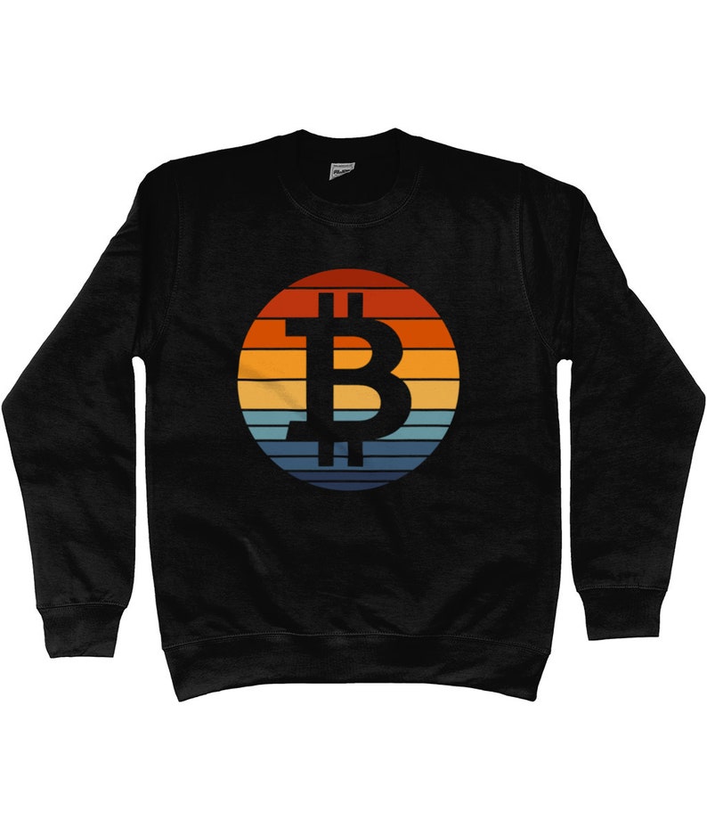 Bitcoin Sunset Sweatshirt Bitcoin Shirt Crypto Jumper Bitcoin Cryptocurrency Sweatshirt image 2