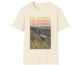 Vintage Retro California Tourist T-Shirt, Unisex Tee, Softstyle Graphic Shirt, Retro Vacation Top, Gift for Traveler