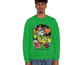 Hulk Jolly Sandwich Maker Crewneck Sweatshirt – Marvel Unisex