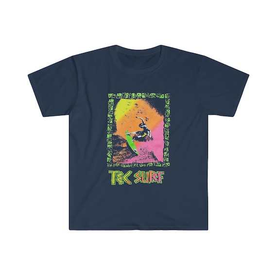 Tec Surf - Vintage 90's Neon Fluorescent Unisex T-shirt - Etsy