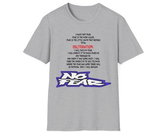 Litany against Fear - Dune 90's No Fear Unisex Softstyle T-Shirt