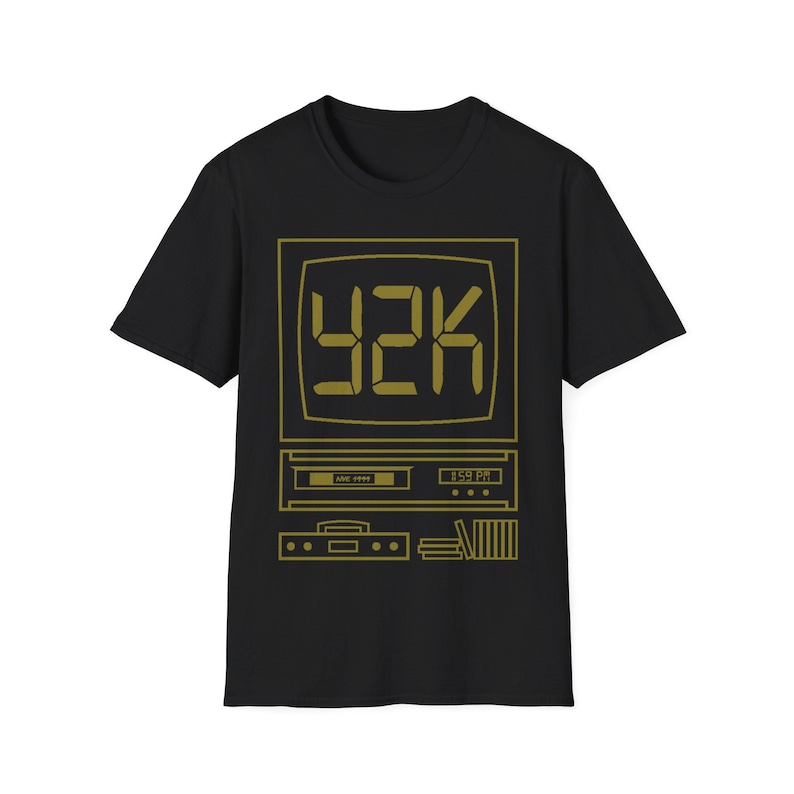 Y2K Retro Unisex T-Shirt, Year 2000 Millennial Vintage Tee, 90s Softstyle Shirt, Hipster Clothing, Throwback Graphic Top image 1