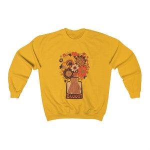 70&#39;s vintage &quot;Bloom&quot; Heavy Blend Crewneck Sweatshirt