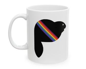 Amik Rainbow beaver Ceramic Coffee Mug 11oz