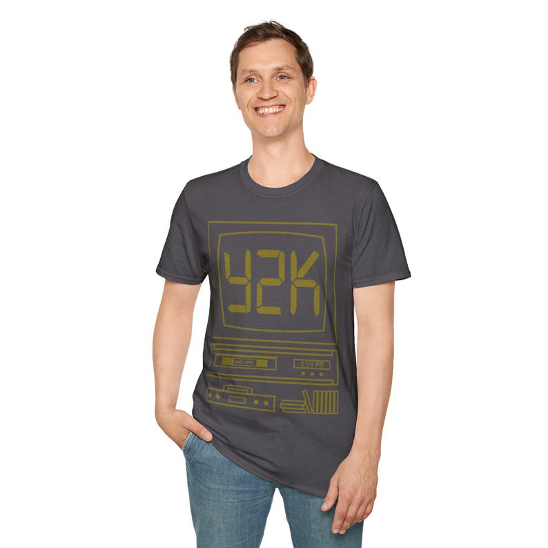 Y2K Retro Unisex T-Shirt, Year 2000 Millennial Vintage Tee, 90s Softstyle Shirt, Hipster Clothing, Throwback Graphic Top image 9