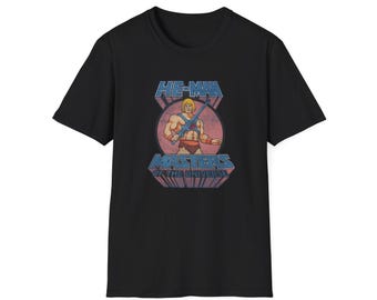 Retro He-Man Masters of The Universe T-Shirt, Vintage Cartoon Tee, 80s Pop Culture Shirt, Unisex Graphic Tee, Comic Book Character Top,