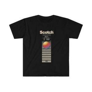 Scotch VHS Video Cassette Tape Unisex Softstyle T-Shirt