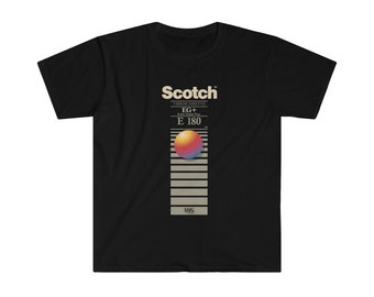 Scotch VHS Video Cassette Tape Unisex Softstyle T-Shirt