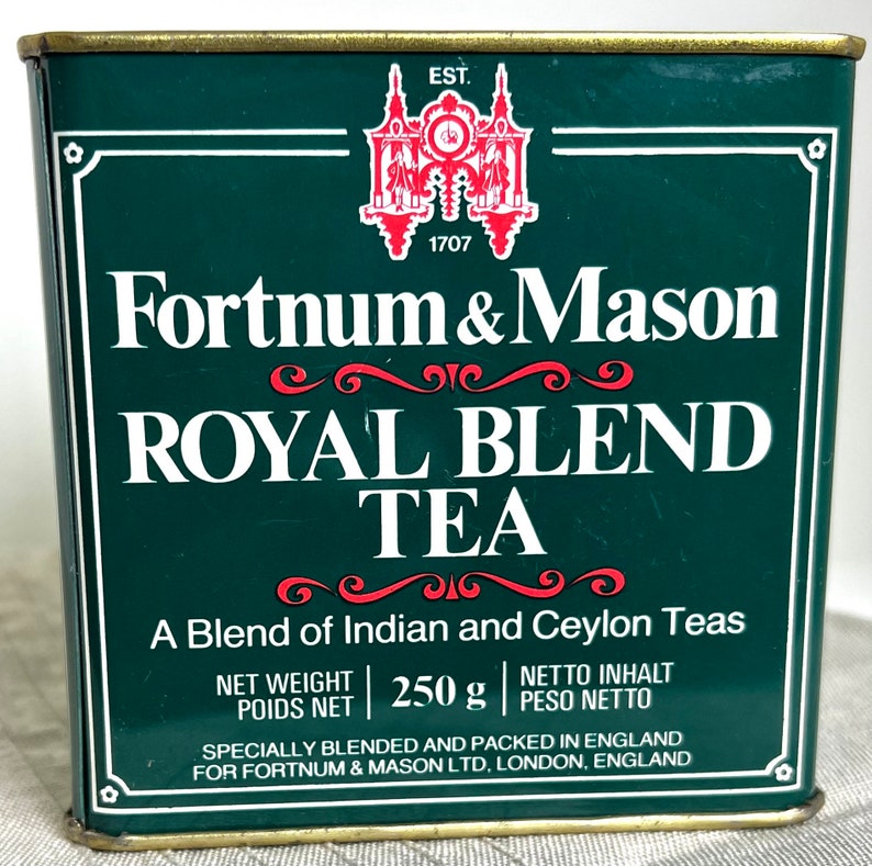 Vintage Green Fortnum & Mason Tea Tin Advertising Tea Tin Tea Box Tea