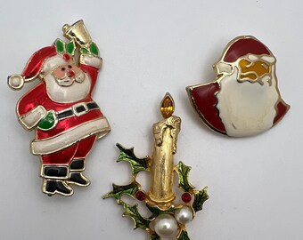 Nostalgic vintage Christmas pins / brooches